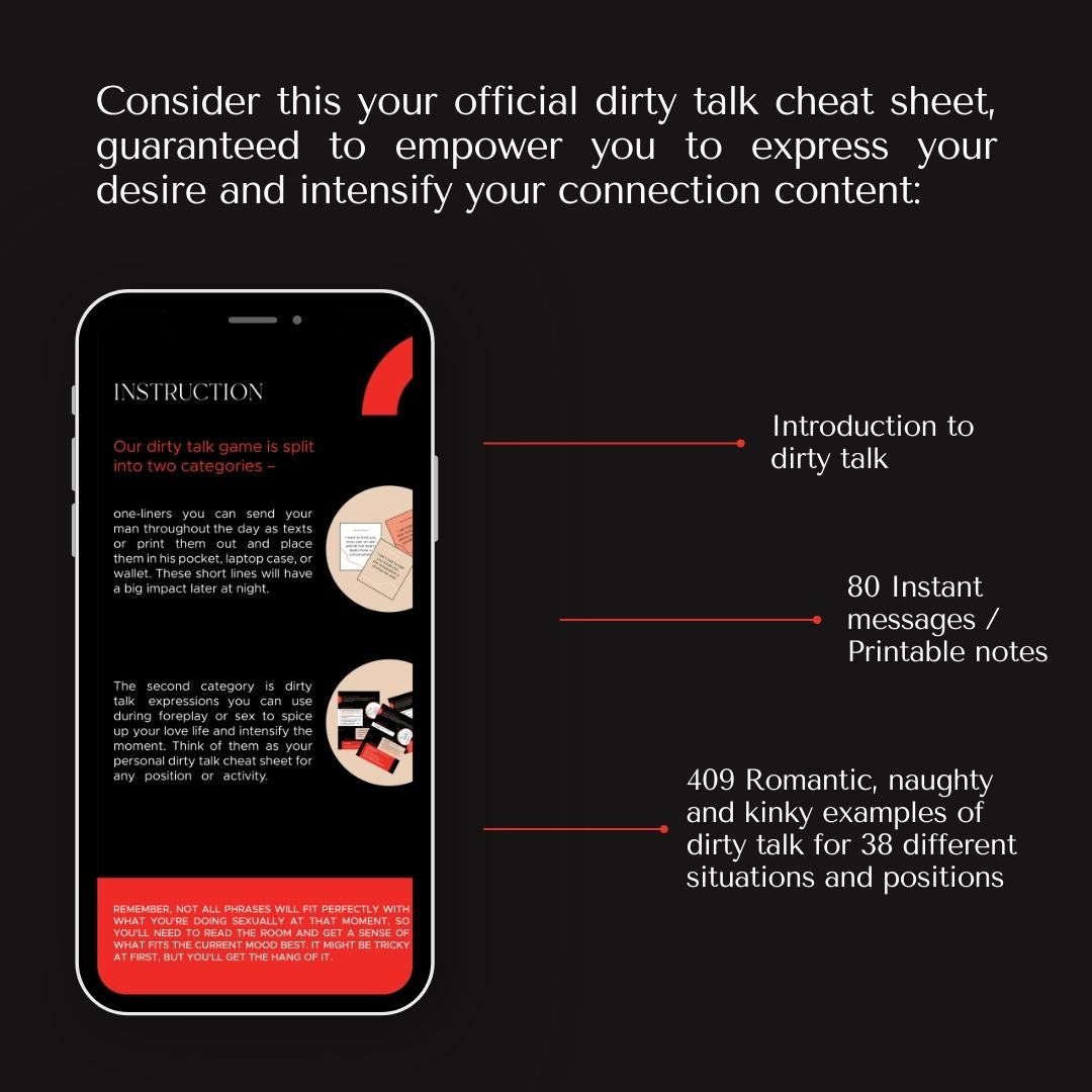 Dirty talk examples and phrases cheatsheet content