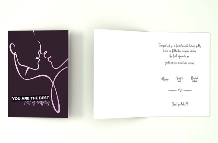 Romantic scratch-off love card
