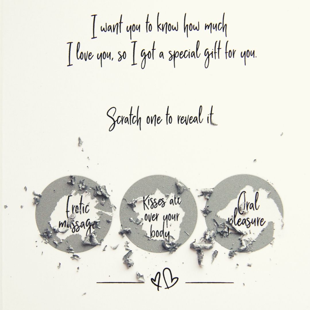 Naughty scratch off card for couples