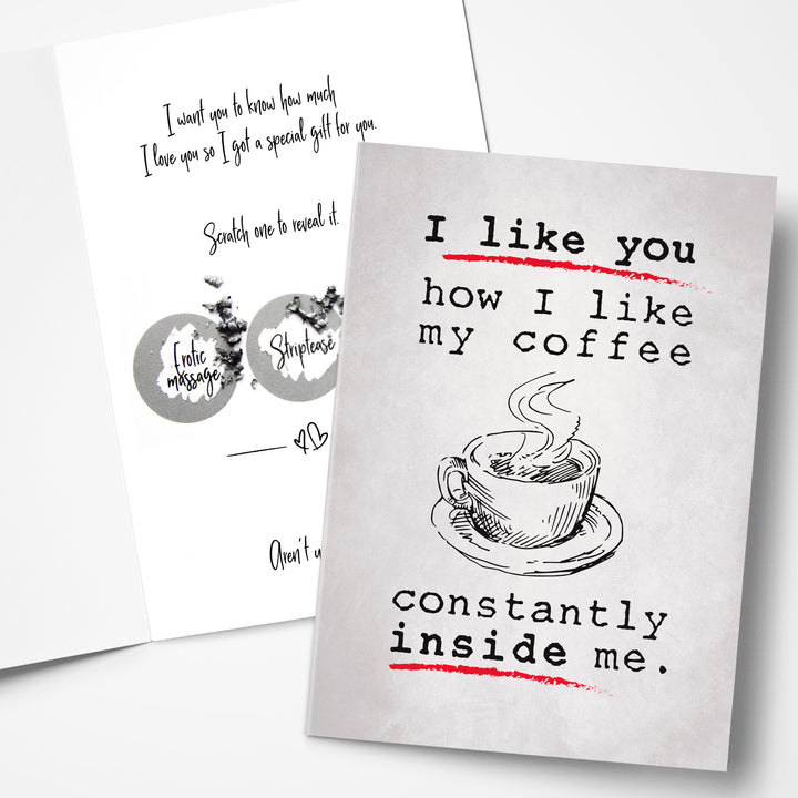 I love you cards for him with scratch off gifts