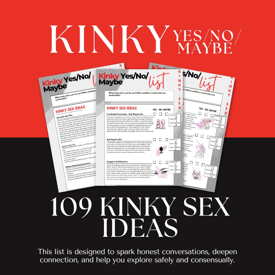 Kinky Yes No Maybe List PDF for Couples | 109 Intimate Ideas ...
