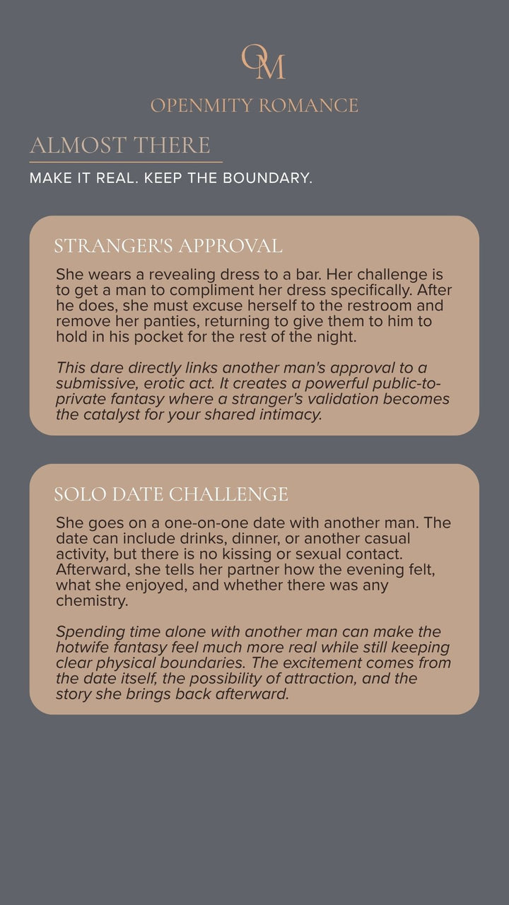 Hotwife dares experience challenges