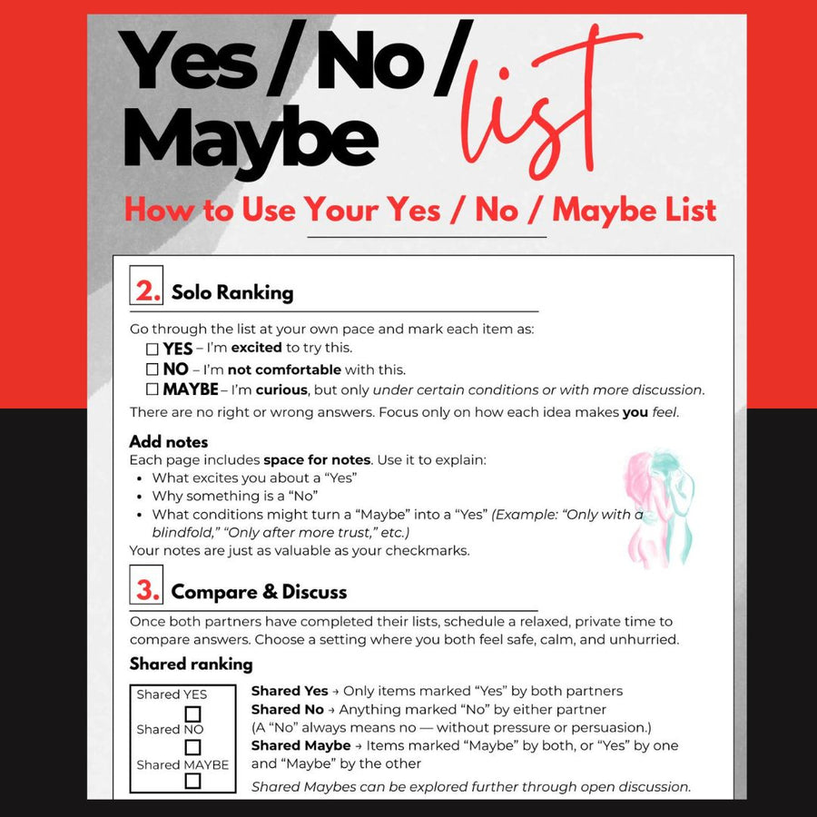 Yes No Maybe List PDF for Couples | 109 Intimate Ideas – OpenMityRomance