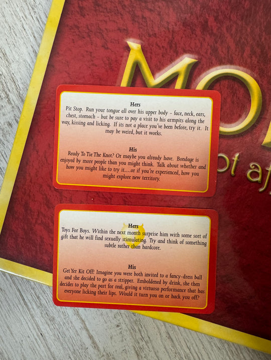 Monogamy Game card examples vs. Box of Burning Desires – OpenMityRomance
