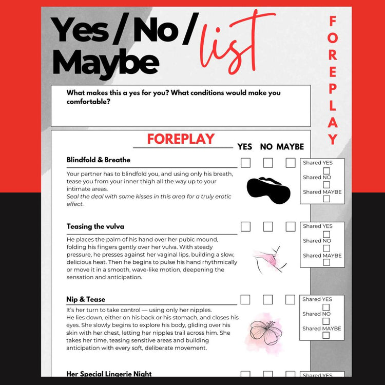 Yes No Maybe List PDF for Couples | 164 Intimate Ideas – OpenMityRomance