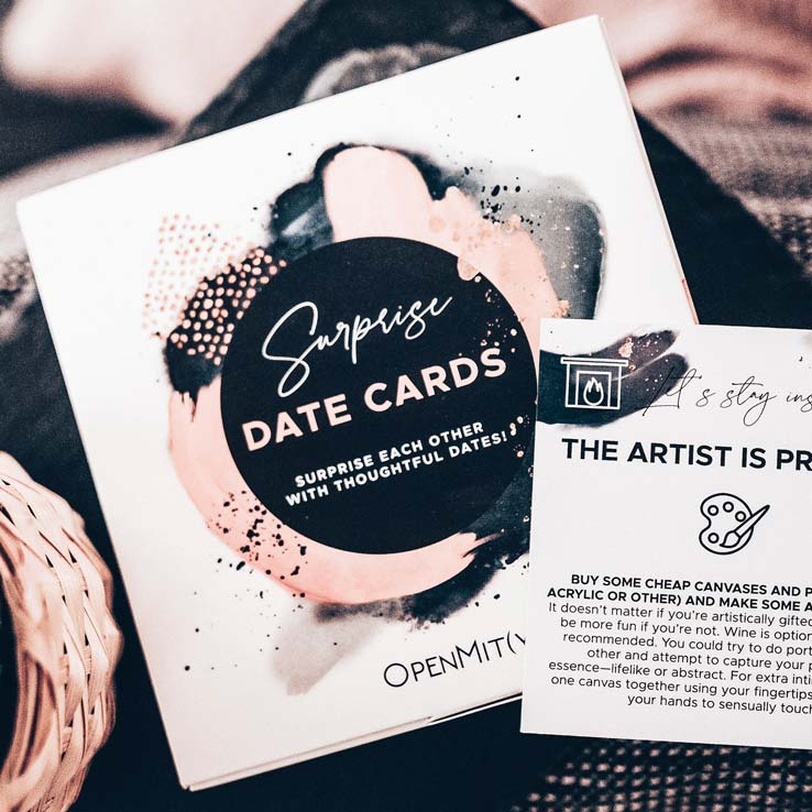 Date night cards for couples with date ideas