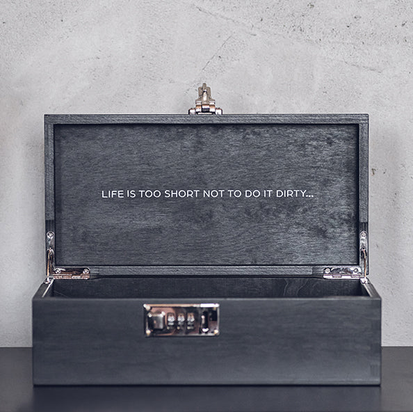 Secret Storage Box with Code Lock - Small Wooden Box with Lock ...