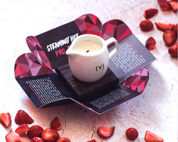 Massage oil candle for couples