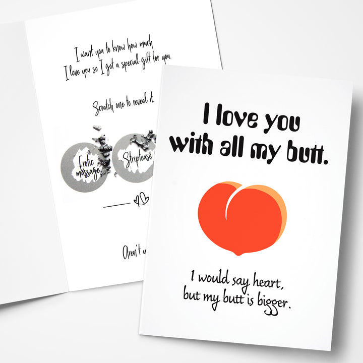 I love you cards for him with scratch off gifts