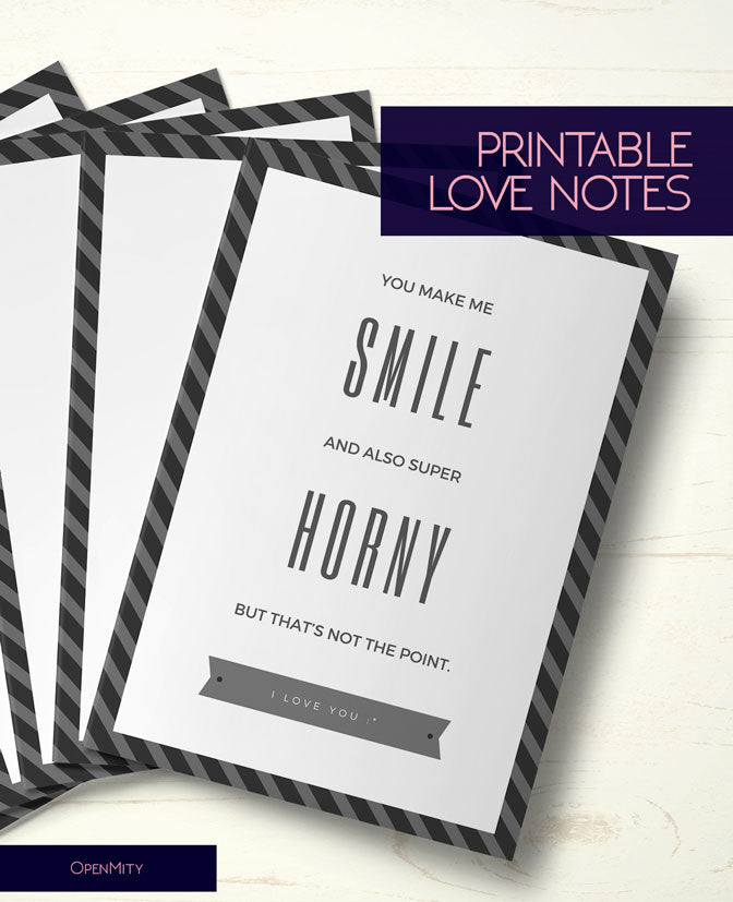 Printable love notes