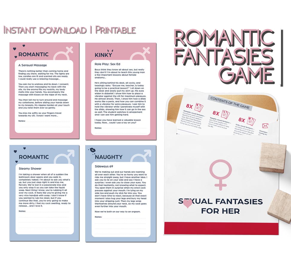 Printable couples game - Romantic fantasies