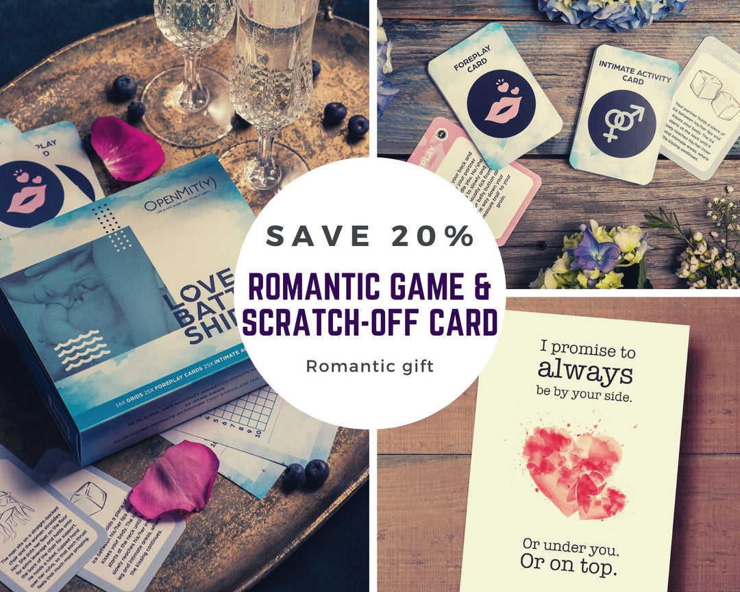 Romantic gift for couples - Love Battleship game and love card